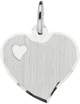 Zilverkleurig Lining Graveerplaatje Hart 15x15mm Zilver 142.0000.00