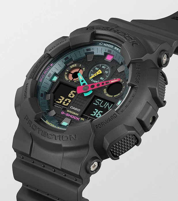 Casio G-Shock GA-100MF-1AER Multi Fluorescent Accents Casio G-Shock GA-100MF-1AER Multi Fluorescent Accents