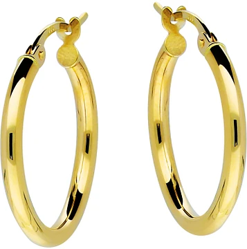 Glow Oorringen Rond strong 2x19mm Goudkleurig 207.0020.19