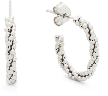 Zilverkleurig Lining Oorr met Steker Ovaal Bubb Tors Zilver 107.1428.00