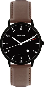 Vicenso Rome VI10032 Black PVD Black/Brown