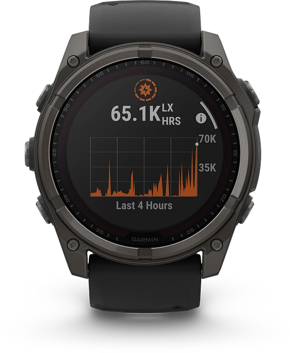 Garmin Fenix 8 - 010-02907-11 - 51 mm, Solar, Sapphire Sapphire, Carbon grey DLC-titanium met zwarte/pebble grey siliconen band