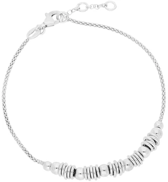 Zilverkleurig Lining Armb. Pop Bolletjes/Schijfjes Zilver+ 104.1214.19