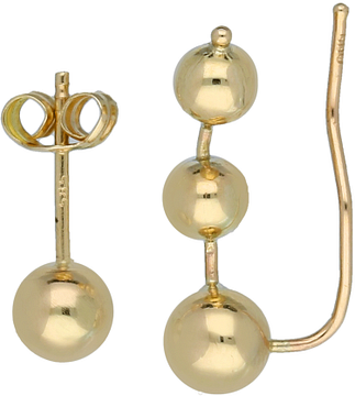 Glow Oorknopjes A-symmetrisch Bollen Goudkleurig 206.2041.00