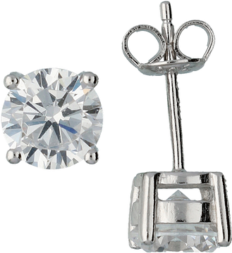 Silver Lining Oorknopjes Solitaire CZ 7mm Zilver Rd 106.0871.07