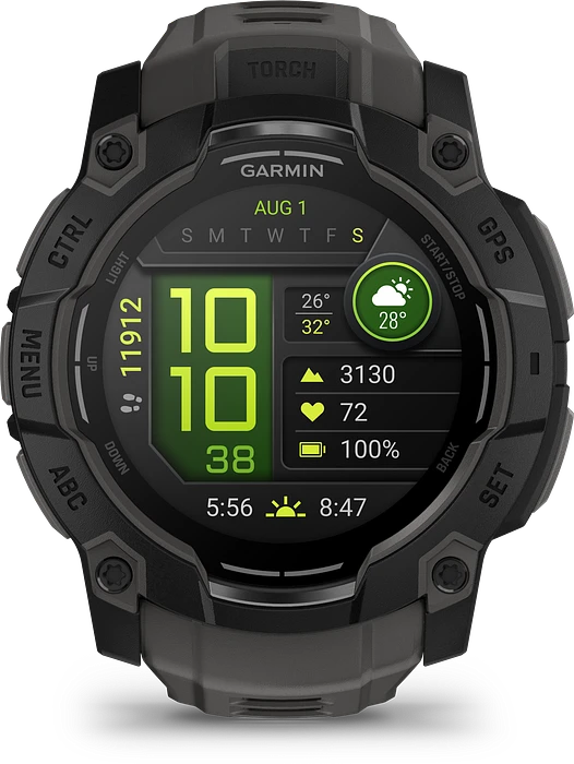 Garmin Instinct 3 Instinct 3, 50mm,AMOLED, Black Bezel with Charcoal Band 010-03020-00 Garmin Instinct 3 Instinct 3, 50mm,AMOLED, Black Bezel with Charcoal Band 010-03020-00