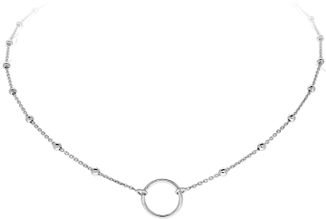 Silver Lining Balletjes collier cirkel 925 rod 102.2104.45