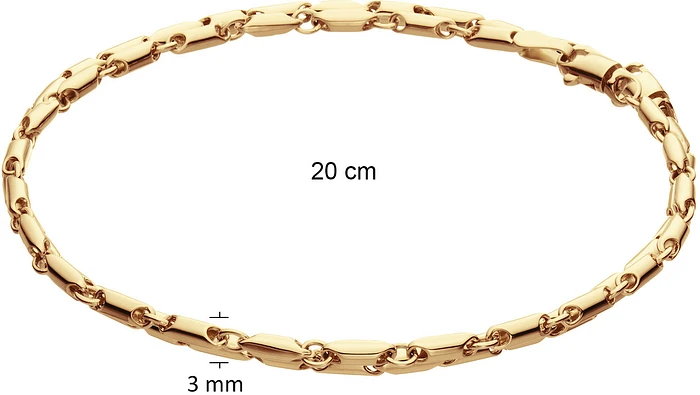 Glow Schakelarmband - Fantasieschakel - 2.5mm - 20cm 204.1470.20 Glow Schakelarmband - Fantasieschakel - 2.5mm - 20cm 204.1470.20