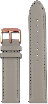 VICENSO LEATHER STRAP VIS005 GREY/ROSE GOLD 20 MM