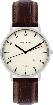 Vicenso Rome VI10019 Silver White/Brown