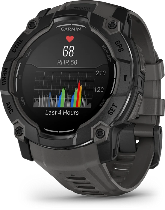 Garmin Instinct 3 Instinct 3, 50mm,AMOLED, Black Bezel with Charcoal Band 010-03020-00 Garmin Instinct 3 Instinct 3, 50mm,AMOLED, Black Bezel with Charcoal Band 010-03020-00