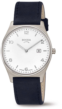 Boccia Titanium 3655-01 Heren Horloge 38mm