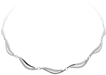 Silver Lining Choker Deluxe CZ 925 Rd 103.1041.42