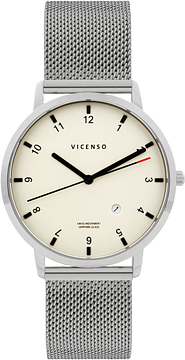 Vicenso Rome VI10023 Silber Weiß/Silber