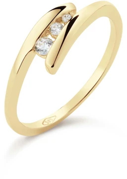 Glow Ring Slag CZ Geelgoud 585 214.1029