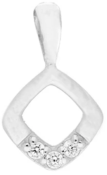 Zilverkleurig Lining Fantasie Hanger Glans CZ Rd Zilver 120.1059.00
