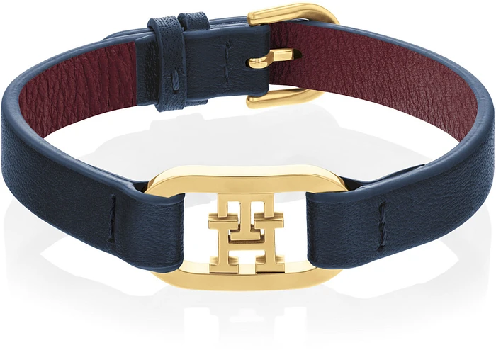 Tommy Hilfiger TJ2780827 Armband Dames Leer Blauw 19,5cm Tommy Hilfiger TJ2780827 Armband Dames Leer Blauw 19,5cm