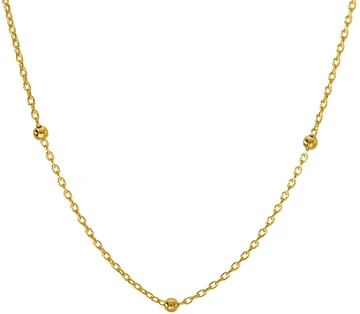 Glow COLLIER BOLLETJES - 585 GEEL - 45CM - 1,9GR 202.2186.45