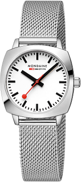 Mondaine MSL.31110.SM Horloge - Milanees - Zilverkleurig - 31x36,5mm