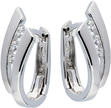 Silver Lining Klapoorringen Elegance CZ Zilver Rd 107.6154.00