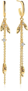 Sif Jakobs VULCANELLO DOUBLE CHAIN EARRINGS  SJ-E42029-CZ-SG