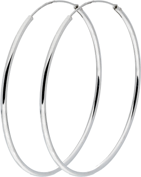 Silver Lining Oorringen Ronde Buis 1.9x50mm Zilver 107.0002.50