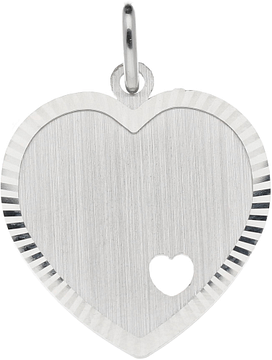 Silver Lining Graveerplaatje Hart 21x18mm Zilver 142.0021.00