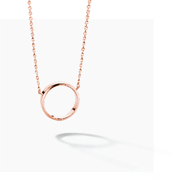 FJF JEWELLERY NECKLACE CIRCLE FJF0010006SRG