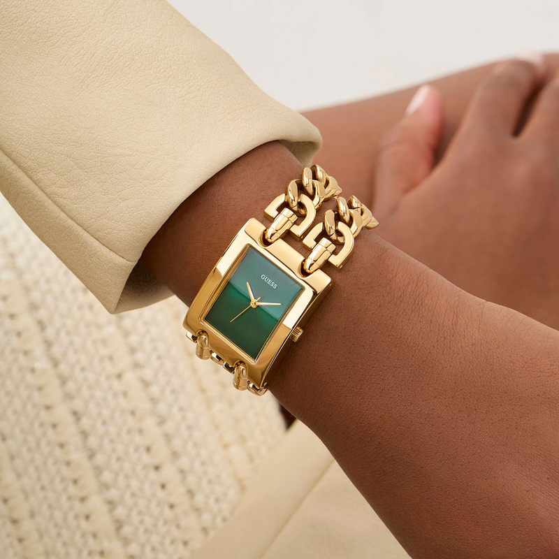 Gold Guess Heavy Metal Damenuhr Heavy Metal Guess Damenuhren Gold