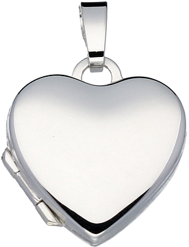 Silver Lining Medaillon Hart Glad 20x19mm Zilver 145.0033.00