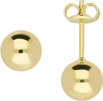 Glow Boloorknopjes Glad 6.0mm Goudkleurig 206.2020.06