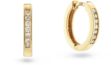 Glow Klapoorringen Zirkonia 925 YP 12mm 107.0756.00