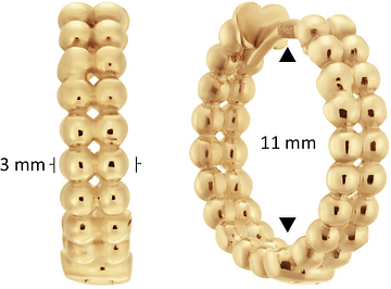 Glow Klapoorringen Bolletjes 11mm YP 925 107.8201.00