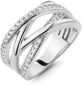 Glow Ring Dubbelkruis CZ 925 114.0378