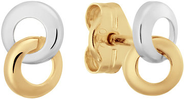 Glow Oorknopjes Dubbele Ring Klein 585 206.5013.00