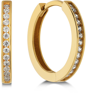Glow Klapoorringen 15mm 585 Zirkonia 207.0170.15