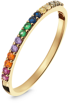 Glow Ring Multi Kleursteen Breed 585 214.9901