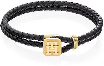 Tommy Hilfiger TJ2790531 Armband Heren Leer Zwart 19cm