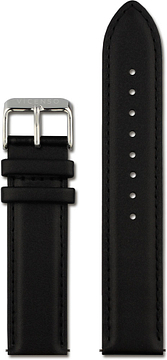 VICENSO CUIR BRACELET VIS008 NOIR/ARGENT 20 MM