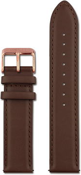 VICENSO CUIR BRACELET VIS001 Marron/Rose doré 20 MM