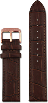 VICENSO CUIR BRACELET VIS002 Marron/Rose doré 20 MM