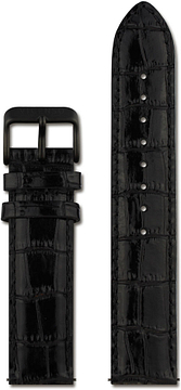VICENSO CUIR BRACELET VIS017 Noir/Noir 20 MM
