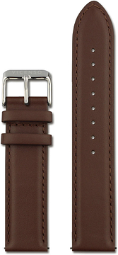 VICENSO CUIR BRACELET VIS010 BRUN/ARGENT 20 MM