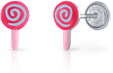Lapetra LPOS0101 - Oorknopjes - Lolly - 925 sterling zilver 