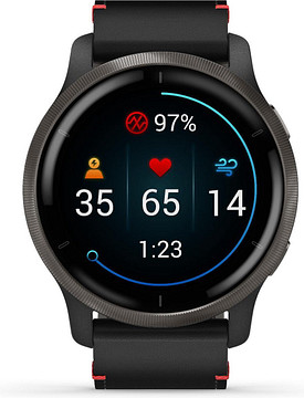 Garmin Venu® 2, Slate Black Leather 010-02430-21