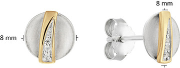 Glow Oorstekers 106.0810.00 8mm Bicolor Rond 