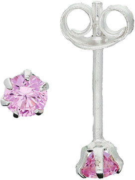 Lilly Kinderoorknopjes Roze CZ chaton 925 106.0251.04