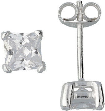  Lining Oorknopjes CZ 5mm Chaton Vierk.  106.0288.05