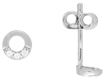  Lining Oorknopjes Glans met CZ + 106.1057.00