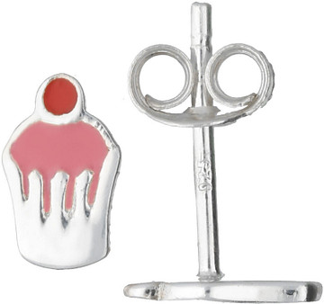 Lilly Kinderoorknopjes Roze Cupcake 925* 106.6074.00